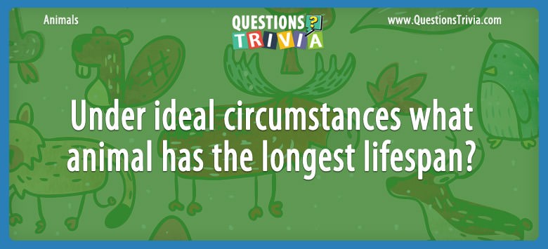 Under Ideal Circumstances What Animal Has The Longest Lifespan?