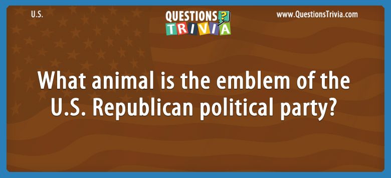 What animal is the emblem of the u.s. republican political party?