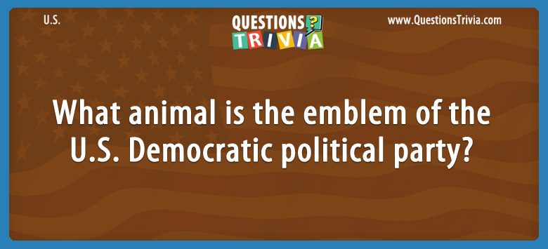 What animal is the emblem of the u.s. democratic political party?