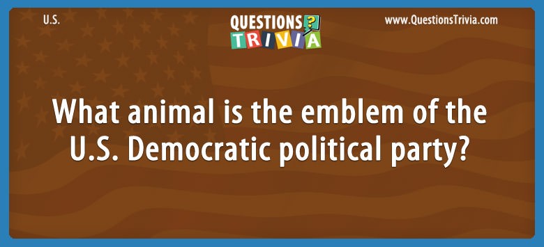 What Animal Is The Emblem Of The U S Democratic Political Party