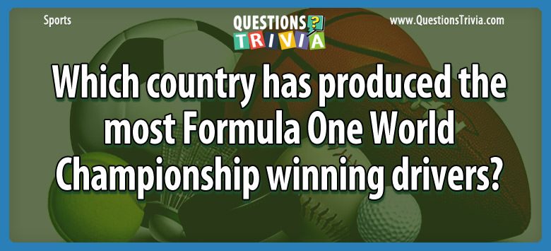 Which country has produced the most formula one world championship winning drivers?