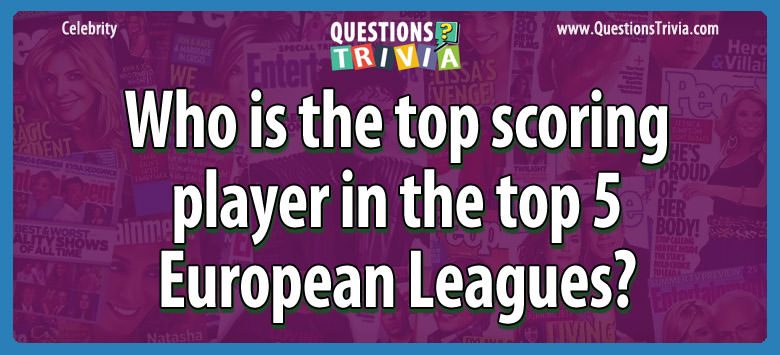 Who is the top scoring player in the top 5 european leagues?