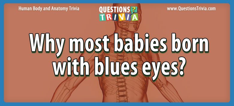 Why most babies born with blues eyes?