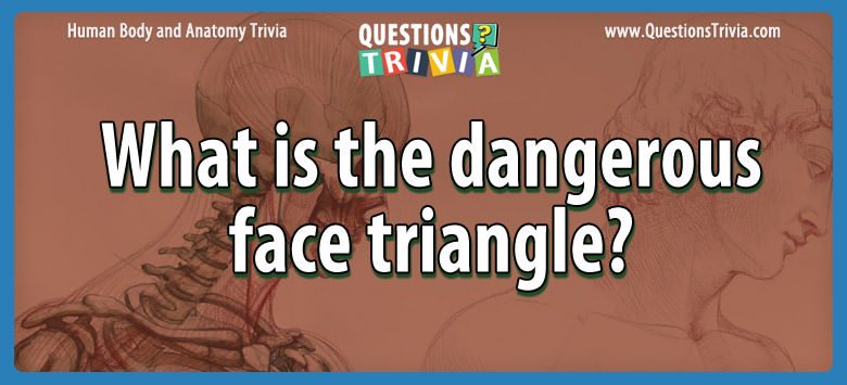 What is the dangerous face triangle?