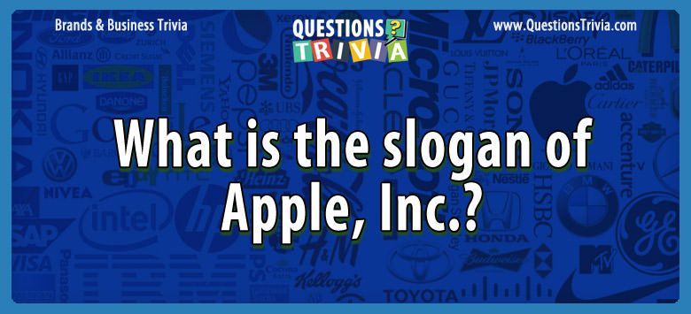 What is the slogan of apple, inc.?